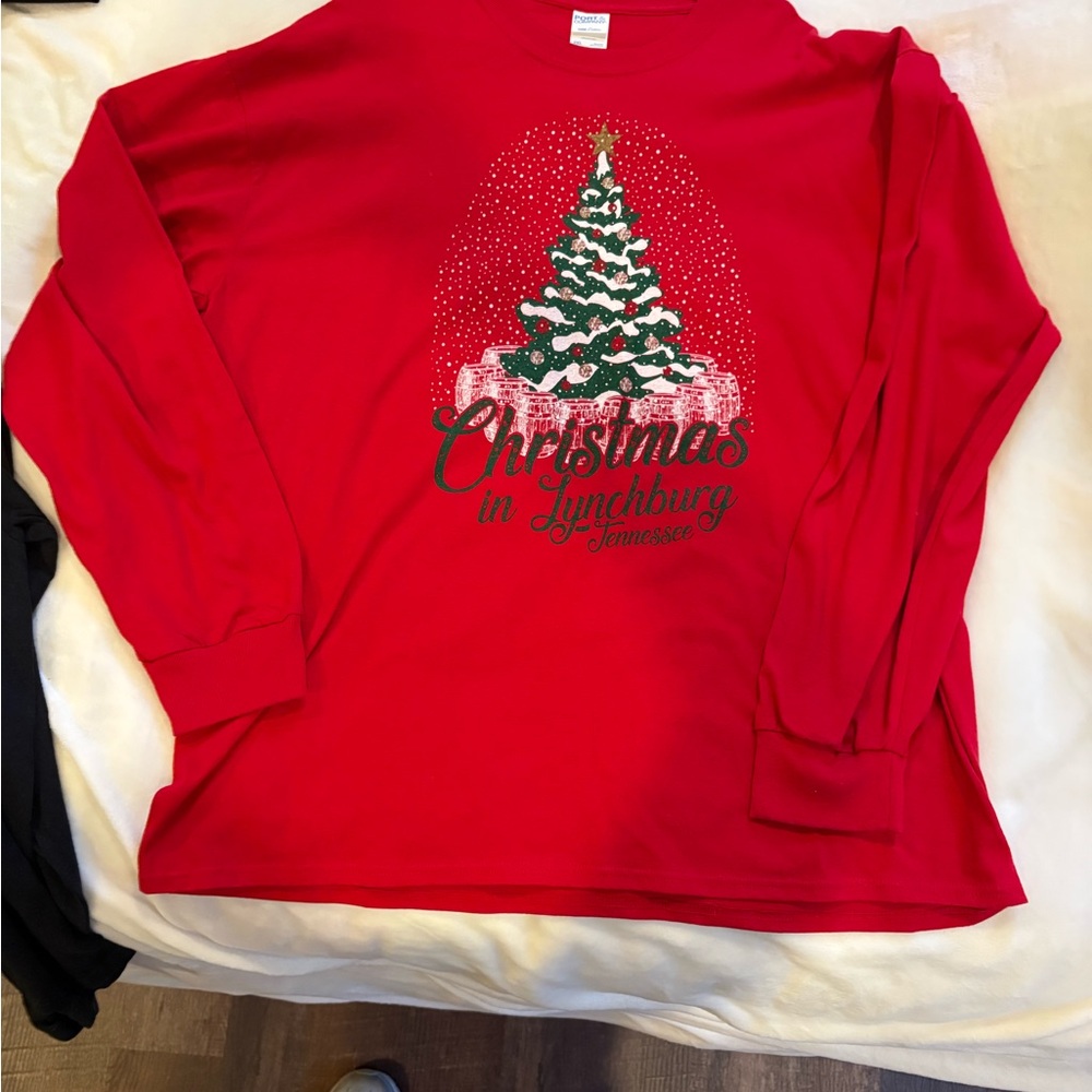 NWOT Christmas in Lynchburg Port & Company Red T-Shirt 2XL
